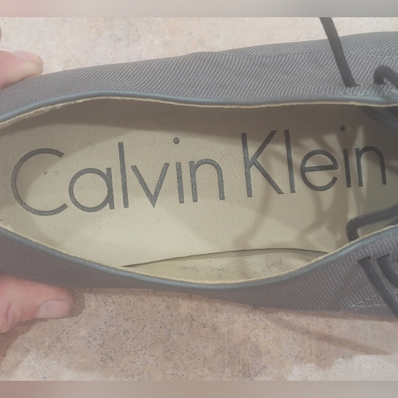 Calvin Klein Grey Canvas Derbys, US M 11 - Picture 7 of 7